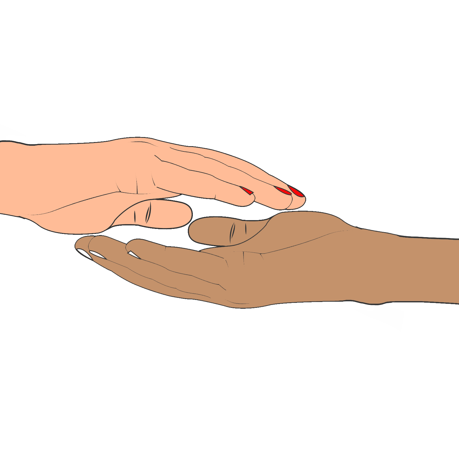 Hands gently touching and holding space within an organic heart circle, symbolizing surrogate partner therapy and compassionate safe touch
